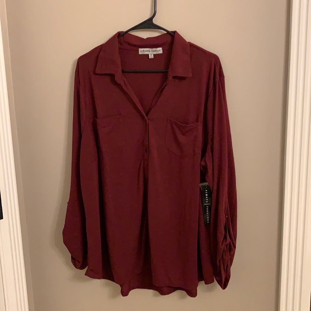 Plus size red top